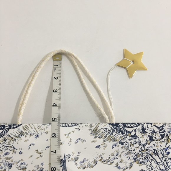 Dior 2022 Holiday Nautical Toile Gift Bag 17x14x6.5" w/Gold Star Charm RARE!! - Picture 13 of 16